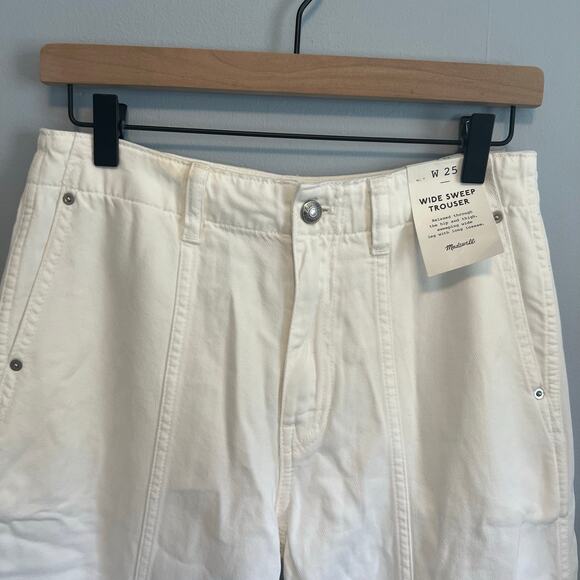 Madewell White Wide Sweep Trouser Airy Denim Jean NWT Size 25 NWT - Picture 3 of 10